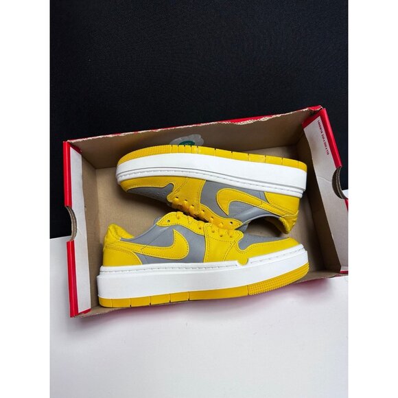 7 Women's Jordan 1 Elevate Low Cement Gray Varsity Maize DH7004 017 - Picture 8 of 9